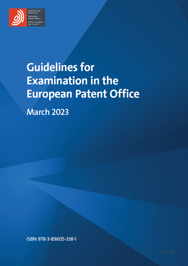 Guidelines For Examination In The European Patent Office 2023 Epo Org   Cover Epc Guidelines Large 0 