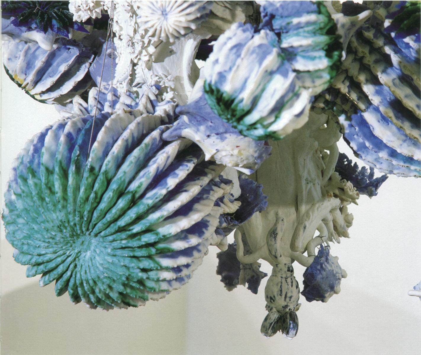  Blossoming, 2001 - 2002 Detail, 5-teilige Installation, Kunststoff gegossen, Stahlgestelle 
