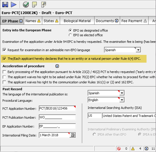 5.10.3.Are reductions of the examination fee possible? 
5.10.008According to Rule 6(3) EPC, the...